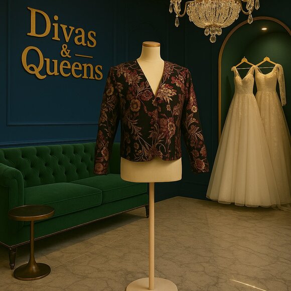 Ellen D. Jackets & Blazers - Vintage Ellen D Metallic Floral Jacket – Elegant Preowned, Size Medium